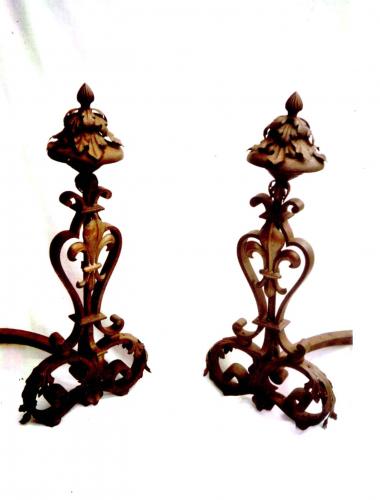 04-67850MH Wrought Iron Andirons