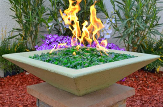 Square Concrete Fire Bowls